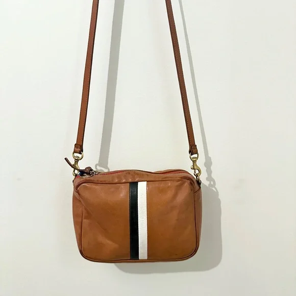 Clare V. MIDI SAC natural with stripes + strap - Picture 2 of 11